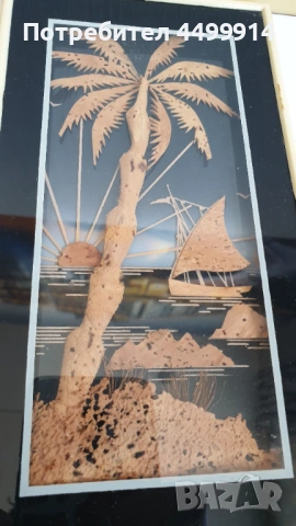 Ретро картини от корк - 5 броя, снимка 4 - Антикварни и старинни предмети - 53882885