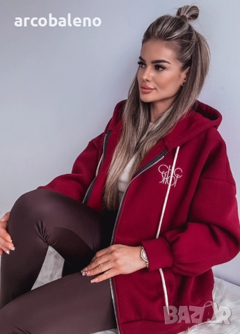 Дамски суичър с цип и надпис, 2цвята , снимка 9 - Суичъри - 52672385