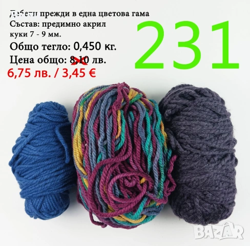 Евтини прежди в малки количества - нови и остатъци , снимка 15 - Други - 52042384