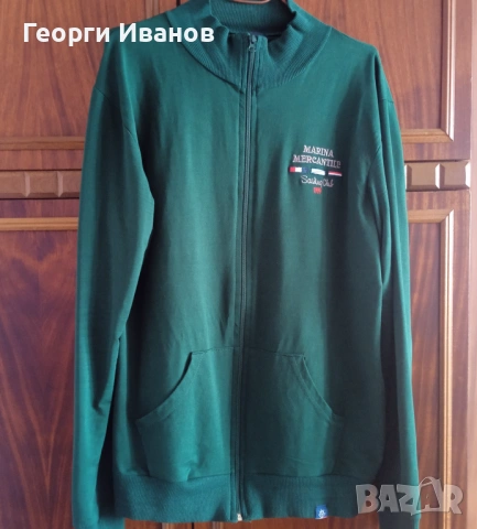 НОВ БЕЗ ЕТИКЕТ L/XL MARINA MERCANTILE MEDITERRANEA Made In Italy италиански суичър жилетка горница, снимка 9 - Суичъри - 54214142