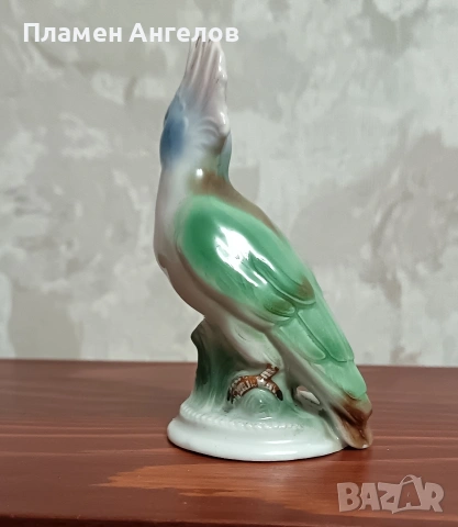 Порцеланова фигурка на папагал Какаду на Karl Ens Германия , снимка 4 - Фигурки - 53217061