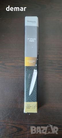 nuovva Остър кухненски нож, 5 инча немска високовъглеродна неръждаема стомана, снимка 7 - Други - 46098945
