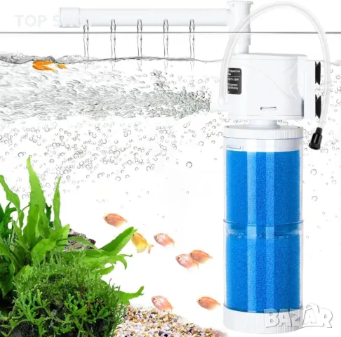 AQQA 15 W потопяема филтърна помпа за аквариум с регулируем воден поток, 190-380 л