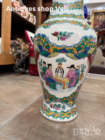 Чифт големи китайски вази №7281, снимка 5 - Антикварни и старинни предмети - 51213718