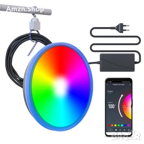 Осветление за басейн 12V 30W LED осветление за басейн с управление от APP RGB крушка за басейн, снимка 3 - Басейни и аксесоари - 46889245