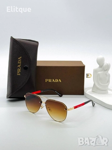 слънчеви очила prada с ув защита,кутия , калъф и кърпичка на марката , снимка 4 - Слънчеви и диоптрични очила - 54215008