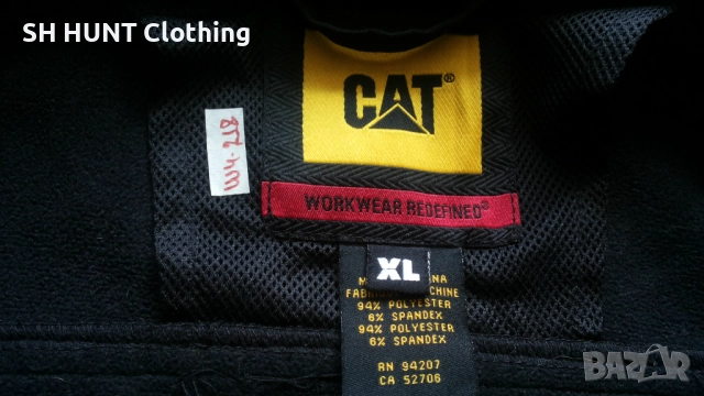 CATERPILAR Softshell Work Jacket размер XL работна горница вятърно устойчива W4-218, снимка 14 - Суичъри - 52111276