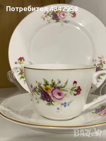MF Design. Germany.Порцеланов комплект с цветя., снимка 2 - Сервизи - 52266732