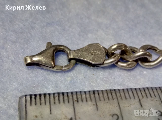 СТАРА СРЕБЪРНА КАРАБИНКА ЗАКОПЧАЛКА За КОЛИЕ ЛАНЕЦ ВЕРИЖКА ГРИВНА СРЕБРО 925 ПРОБА 49327, снимка 3 - Колиета, медальони, синджири - 50510781