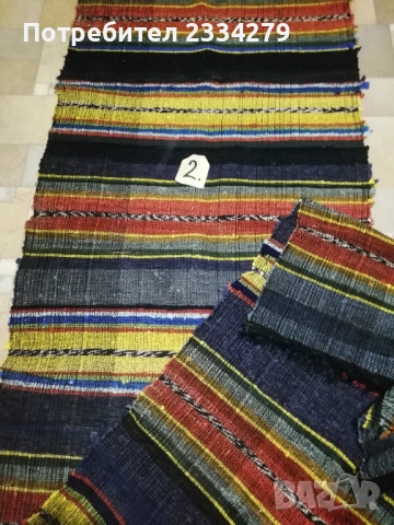 Автентични черги-пътеки, ръчно тъкани на дървен стан през 30-40те години. , снимка 6 - Антикварни и старинни предмети - 51802190