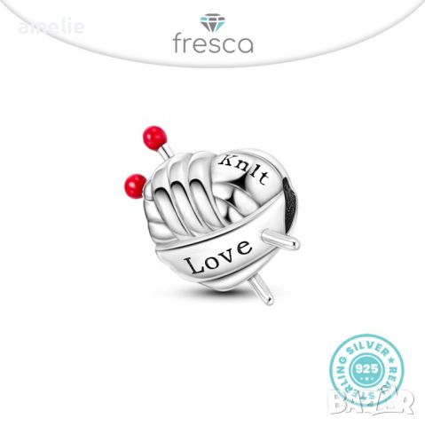 Промо -30%! Талисман Fresca по модел Pandora Пандора сребро 925 Love Knit. Колекция Amélie, снимка 1 - Гривни - 39557498