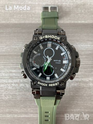 Часовник Casio G-Shock метален корпус зелена каишка реплика, снимка 3 - Мъжки - 45996662