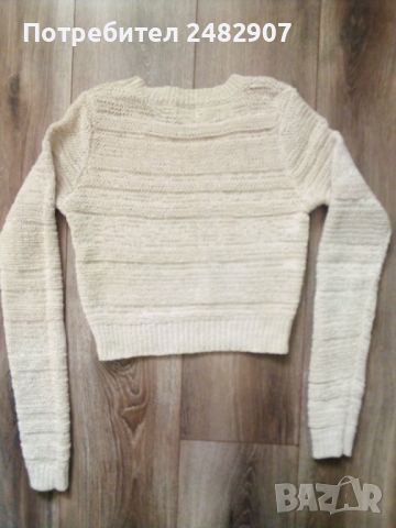 Къса дамска блуза - плетиво, снимка 2 - Блузи с дълъг ръкав и пуловери - 45193875