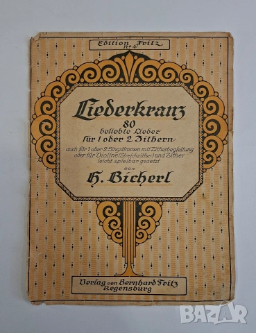 Стара баварска цитра, над 100 годишна, снимка 13 - Струнни инструменти - 53965644