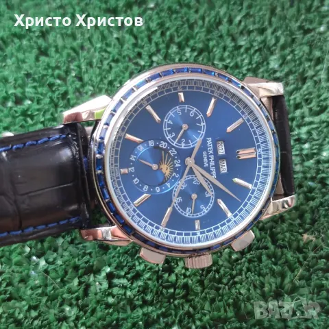 Мъжки луксозен часовник PATEK PHILIPPE Grand Complications Perpetual Calendar Moonphase Chronograph, снимка 9 - Мъжки - 46862270