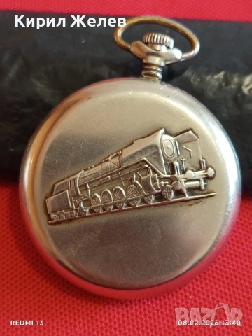 Стар джобен часовник Мълния СССР перфектно състояние серия Влакове за КОЛЕКЦИОНЕРИ 53640, снимка 8 - Антикварни и старинни предмети - 53401209