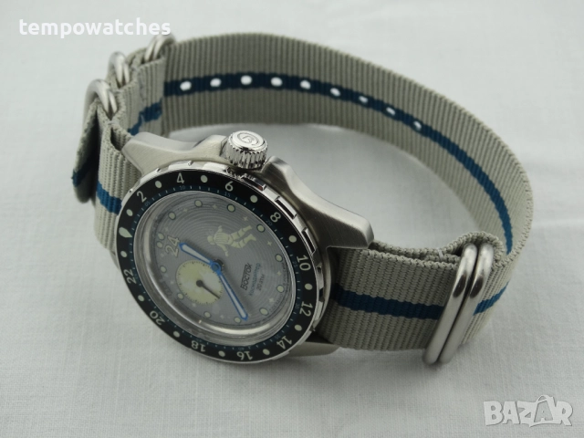 ВОСТОК АМФИБИЯ АВТОМАТИЧЕН ref: 14039Б - “КОСМОДАЙВЕР” - “LUNA DUDE” 2 - 24 ЧАСА - ЛИМИТИРАН 2000 бр, снимка 13 - Мъжки - 51304500