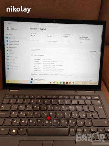 Lenovo ThinkPad L13 Yoga Gen4 i5-1335u 8GB RAM/512GB ROM, снимка 2 - Лаптопи за дома - 53601917