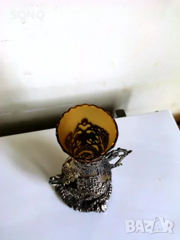 Невероятно Красив Съд Със Посребрена Орнаментика, снимка 4 - Антикварни и старинни предмети - 49903370