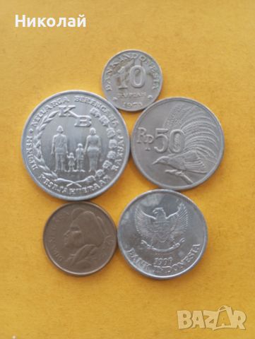 Лот монети Индонезия , снимка 1 - Нумизматика и бонистика - 45954270