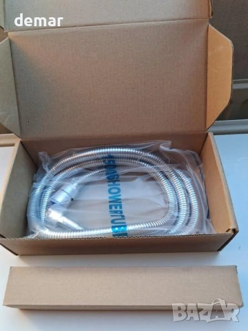 Ръчен душ за високо налягане от неръждаема стомана с маркуч 1.5 м, хромирано покритие, снимка 10 - Душове - 53778998