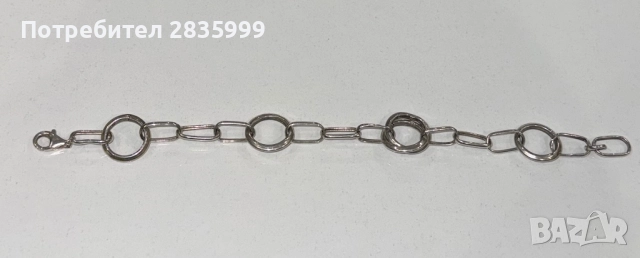 Дамска сребърна гривна, снимка 2 - Гривни - 52188880