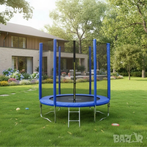 Батут с външна мрежа Jump 6ft - безопасно забавление и тренировка, снимка 4 - Други спортове - 53626491