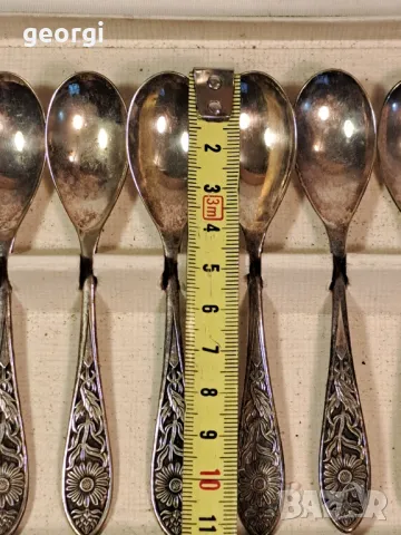 комплект от 6 посребрени лъжички за кафе    25/3, снимка 6 - Аксесоари за кухня - 50058949