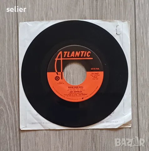 Led Zeppelin ‎– Rock And Roll Малка плоча 7-ца Американско издание на ATLANTIC 1977г Стил:ROCK Състо, снимка 1 - Грамофонни плочи - 47675643