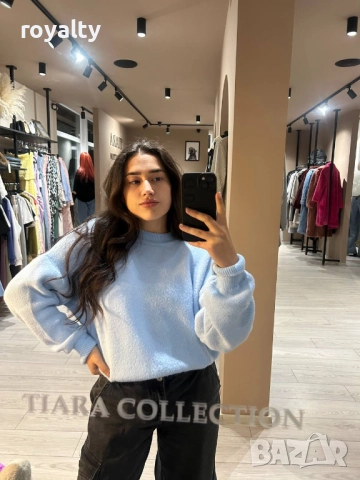 Синя Дамска Блуза , снимка 4 - Блузи с дълъг ръкав и пуловери - 52884954