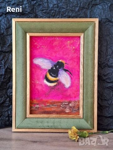 Пчела, пастелна картина, оригинал
