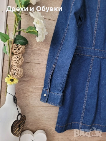 Дънкова рокля тип риза ZARA , снимка 5 - Рокли - 54096017