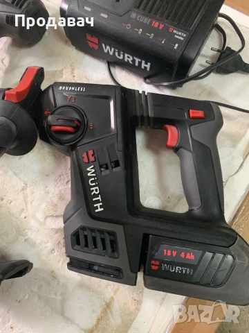Wurth M-Cube Безчетков сет от перфоратор, ъглошлайф и винтоверт, снимка 4 - Куфари с инструменти - 51493035