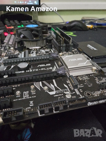 дъно asus prime H270-plus ddr4 + 8ram + 120ssd , снимка 3 - Дънни платки - 53612895