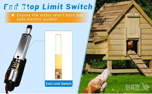 ANIMABG Линеен задвижващ механизъм, Дължина на хода 150 mm, Товароносимост 150N, снимка 7 - Друга електроника - 50389520