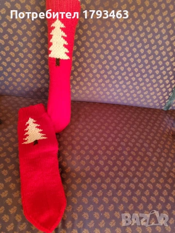 Ръчно плетени дамски коледни чорапи' размер 38