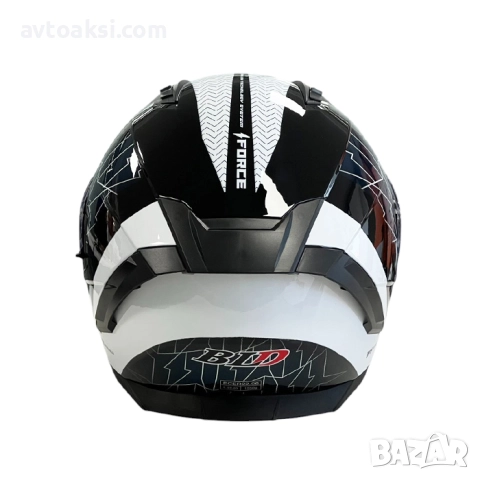 КАСКА ЗА МОТОР С ОЧИЛА, Размери S, M, L, XL - Черно/Бяло - 721435, снимка 6 - Аксесоари и консумативи - 51224890