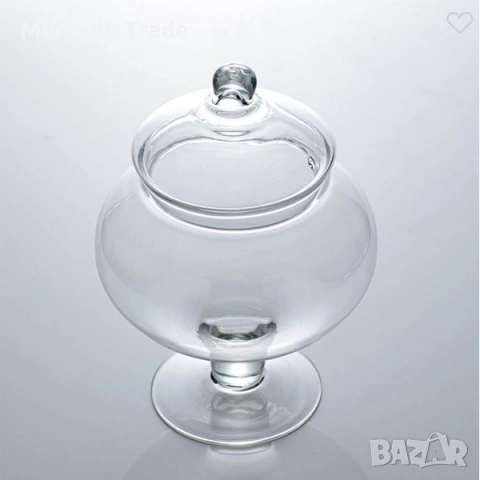 Стъклен буркан Mercado Trade, За сладки или бонбони, Прозрачен, снимка 2 - Кутии за храна - 53966577