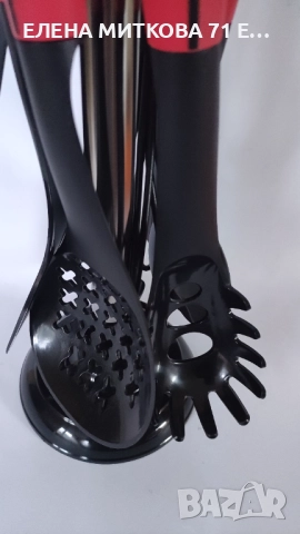 Чисто нов комплект кухненски прибори за готвене+стойка, снимка 6 - Прибори за хранене, готвене и сервиране - 52376068