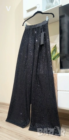 Дамски черен кожен клин панталон Junona Юнона топ бюстие риза блуза боди, снимка 6 - Панталони - 53972502