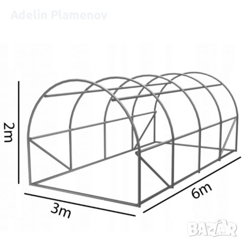 Здрава конструкция за оранжерия - поцинковани тръби и лесен монтаж, снимка 3 - Оранжерии - 53735299