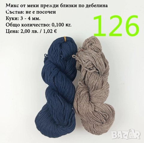 Евтини прежди в малки количества - нови и остатъци , снимка 12 - Други - 52029847