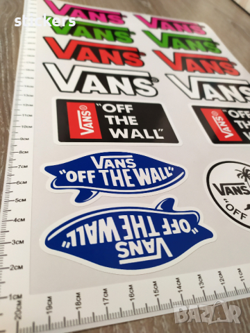 Стикери VANS ВАНС лист А4 - 14 бр общо Sticker, снимка 2 - Аксесоари и консумативи - 45053763