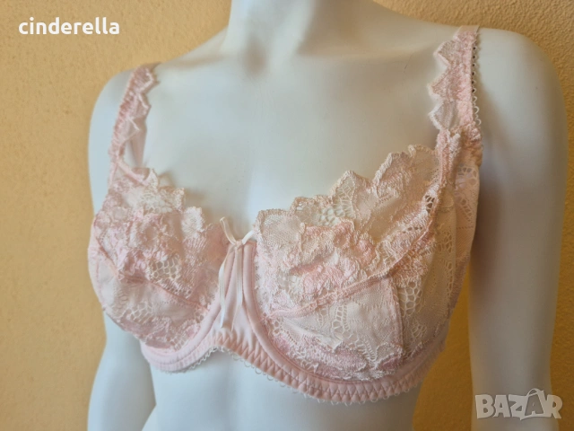 Lepel Розов Дантелен Сутиен 85C / Балконет, снимка 2 - Бельо - 53603949
