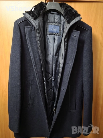 Мъжко палто TEODOR – Navy, размер 50, снимка 7 - Палта - 52595543