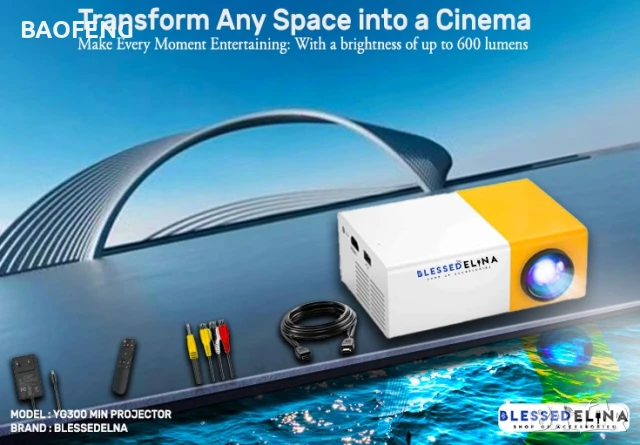 Нов YG300 Мини LED видео проектор/Full HD/забавления за деца/домашно кино/HDMI/USB/дистанционно, снимка 6 - Плейъри, домашно кино, прожектори - 50702605