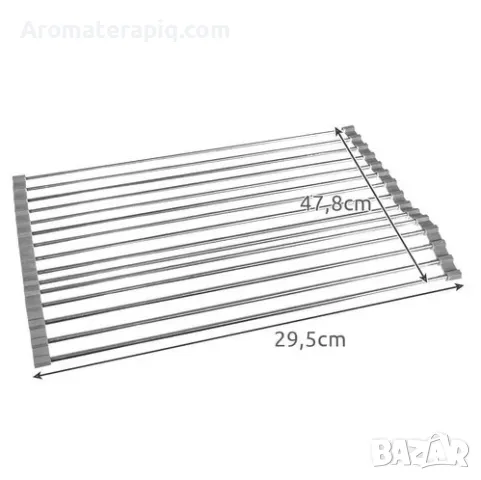 Сгъваем сушилник за отцеждане на съдове, снимка 2 - Аксесоари за кухня - 50256602