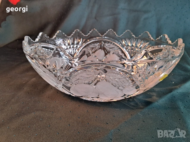 немска кристална фруктиера от оловен кристал 