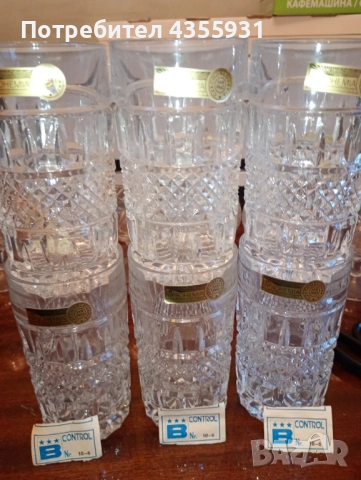 Чисто Нови кристални чаши Bohemia Chzehislovakia безалкохолно вода , снимка 2 - Антикварни и старинни предмети - 52226513