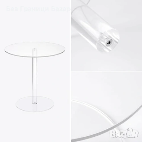 Нови 3 броя акрилни стойки за торта къпкейк десерт прозрачен сет поставки, снимка 4 - Други - 53697014